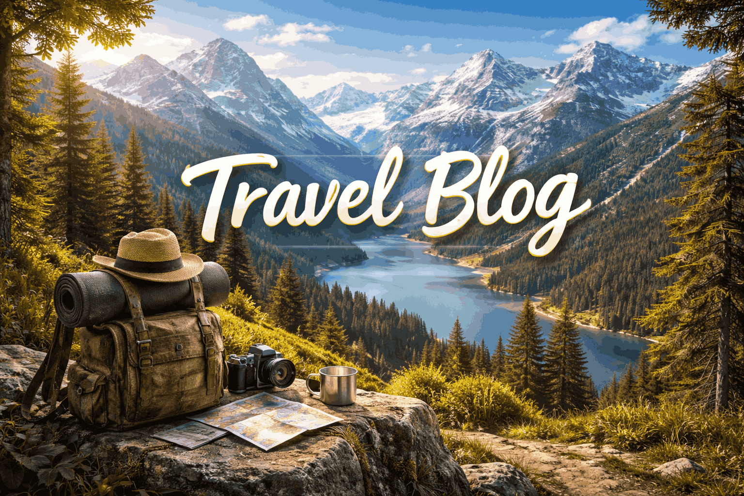 A welcoming blog homepage with articles and featured stories